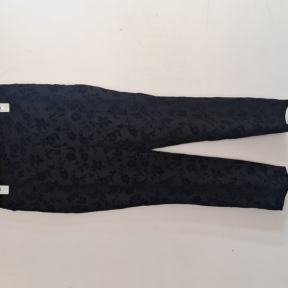 Black Patterned Pants